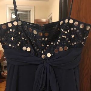 Bcbgmaxazria navy sequined dress